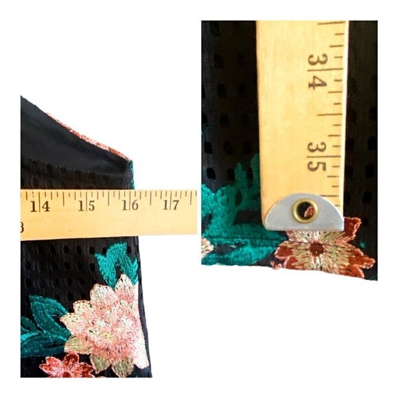 Zara‎ Trf embroidered black mesh mini dress size S - Picture 10 of 10